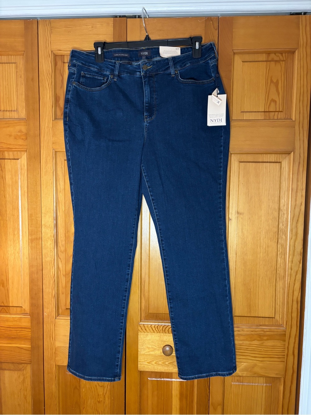 NYDJ Women's Classic Dark Indigo Straight Leg Jeans
